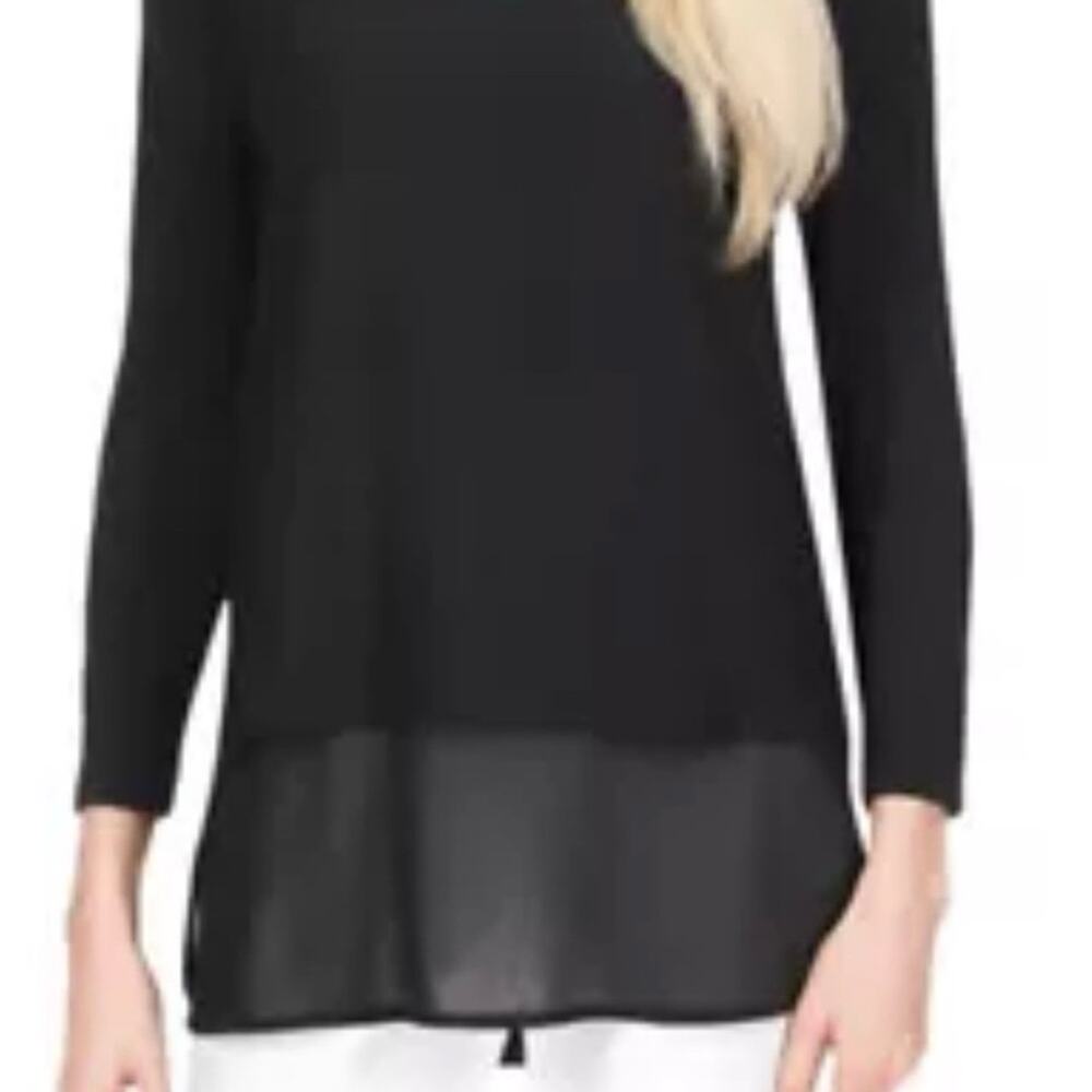 Michael Kors Black Layered Tunic Top - Small